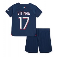 Paris Saint-Germain Vitinha Ferreira #17 Hemmadräkt Barn 2023-24 Kortärmad (+ Korta byxor)